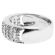 Diamond Ladies Ring with Milgrain Detail in 18K White Gold