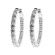 Inside Out Hoop Earrings with Round Diamonds Set in 14k White Gold