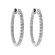 Inside Out Hoop Earrings with Round Diamonds Set in 18k White Gold
