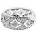 Right Hand Fashion Ring with Beaded Milgrain in Diamond Designs and Diamond Rounds Set in 18K White Gold