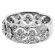 Right Hand Fashion Ring with Bezel Set Diamond Rounds and Beaded Milgrain Design in 18K White Gold