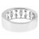 Openwork Ladies Fashion Ring with Diamonds and Beaded Milgrain Design in 18K White Gold