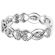 Eternity Band with Braided Milgrain in Heart Designs and Round Diamonds Set in 18k White Gold