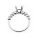 Single Row Diamond Engagement Ring in 18K White Gold