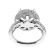 Round Halo Diamond Engagement Ring in 18K White Gold