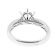 Solitaire Diamond Engagement Ring with 6 prong center in 18K White Gold