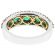 Emerald Right Hand Fashion Ring with Diamond Rounds Set in 18K White and Yellow Gold