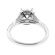 Semi-Mount Split Shank Diamond Engagement Ring with Round Halo in 18k White Gold