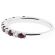 Ruby Single Row Band with Diamonds in 18k White Gold