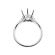 Semi Mount 6 Prong Engagement Ring with Graduating Diamonds on Shank in 18k White Gold