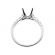 4 Prong Semi-Mount Engagement Ring with Round Diamonds Set in 18k White Gold