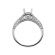 Semi-Mount Triple-Side Preset Diamond Encrusted Engagement Ring in 18k White Gold