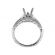 Semi-Mount Knife-Edge Diamond Engagement Ring with Beaded Milgrain and Engraved Shank in 18k White Gold