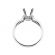 Semi-Mount Solitaire Style Engagement Ring with Bridge of Preset Diamonds in 18k White Gold