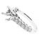 Semi-Mount 4 Prong Engagement Ring with Braided Design and Diamonds Set in 18k White Gold