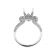 Semi-Mount Scroll Design Engagement Ring with Preset Diamonds in 18k White Gold