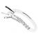 Semi Mount 4 Prong Wavy Crossover Ring with Twist Design of Diamonds in 18k White Gold