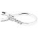 Semi Mount 4 Prong Wavy Crossover Ring with Twist Design of Diamonds in 18k White Gold