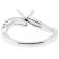 Semi Mount 4 Prong Wavy Crossover Ring with Twist Design of Diamonds in 18k White Gold