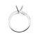 Semi Mount 4 Prong Wavy Crossover Ring with Twist Design of Diamonds in 18k White Gold
