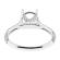 Semi Mount 4 Prong Engagement Ring with Micro-Pav?? Set Diamonds in 18k White Gold