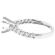 Semi Mount 4 Prong Engagement Ring with Prong Set Diamonds in 18k White Gold