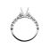 Semi Mount 4 Prong Engagement Ring with Prong Set Diamonds in 18k White Gold