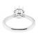 Semi Mount Engagement Ring with 8 Prong Leaf Design Basket and Diamonds Set in 18k White Gold