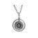 Double Halo Diamond Pendant with a Dangling Center in 18k White Gold