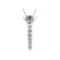 Semi Mount Engagement Ring with Prong and Bezel Set Diamonds in 18k White Gold