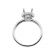 Semi Mount Round Halo Diamond Engagement Ring with Pav?? Set Side Stones in 18k White Gold