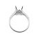 Semi Mount Engagement Ring with Prong Set and Preset Diamonds in 18k White Gold
