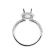 Semi Mount Milgrain Engraved Engagement Ring with Pav?? Set Diamonds in 18k White Gold