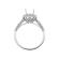 Semi Mount Round Halo Engagement Ring with Pav?? Set Diamonds in 18k White Gold