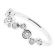Ladies Geometric Style Fashion Ring with Bezel Set Diamonds in 18k White Gold