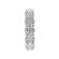 Ladies Vintage Inspired Eternity Band with Channel and Prong Set Diamonds Surrounded by Milgrain Design in 18k White Gold