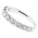 Ladies Single Row Wedding Band with Diamonds in 18kt White Gold