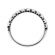 Ladies Single Row Wedding Band with Diamonds in 18kt White Gold