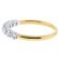 Ladies Two Tone Wedding Band with Diamonds in 18k White and Yellow Gold