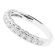 Ladies Triple Side Wedding Band with Pav?? Set Diamonds and Milgrain Engraving in 18kt White Gold