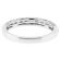 Ladies Triple Side Wedding Band with Pav?? Set Diamonds and Milgrain Engraving in 18kt White Gold