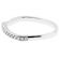 Ladies U Curve Wedding Band with Micro Pave Set Diamonds in 18k White Gold