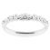 Ladies Wedding Band with Round and Pear Shaped Diamonds in 18kt White Gold