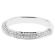 Ladies Triple Side Wedding Band with Micro Pav?? Set Diamonds Bordered by Milgrain in 18kt White Gold