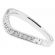 Engraved Triple Side Ladies Wedding Band with Milgrain and Preset Diamonds in 18kt White Gold