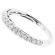 Ladies Single Row Wedding Band with Filigree Design and Diamonds in 18kt White Gold