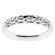 Single Row Ladies Wedding Band with Braided Design and Diamonds in 18kt White Gold