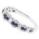 Ladies Sapphire Fashion Ring with Diamonds in 18kt White Gold