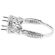 Semi Mount Round Halo Openwork Engagement Ring with Micro Pave Set Diamonds in 18kt White Gold