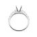 Semi Mount Engagement Ring with Diamonds in 18kt White Gold